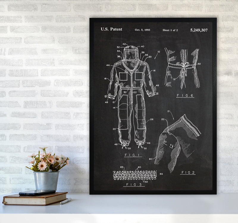 Bee Suit Patent Art Print by Jason Stanley A1 White Frame