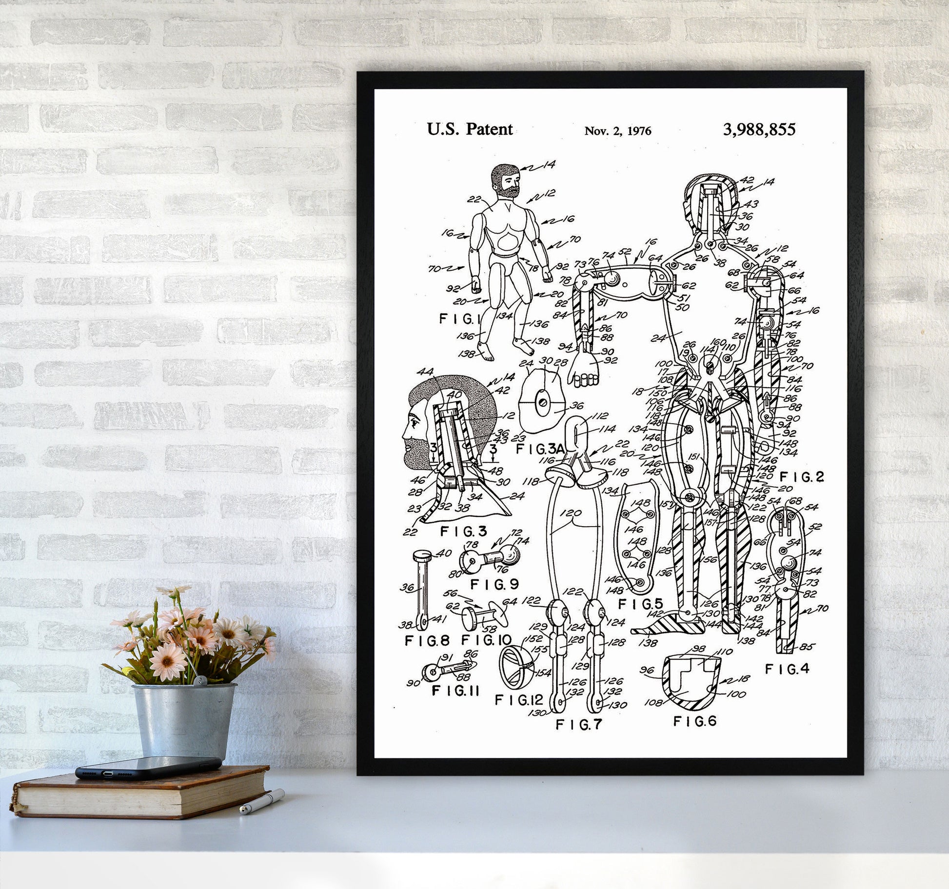 Kids Toy Patent Art Print by Jason Stanley A1 White Frame