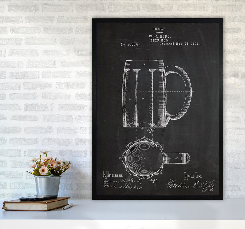 Beer Mug Patent Art Print by Jason Stanley A1 White Frame