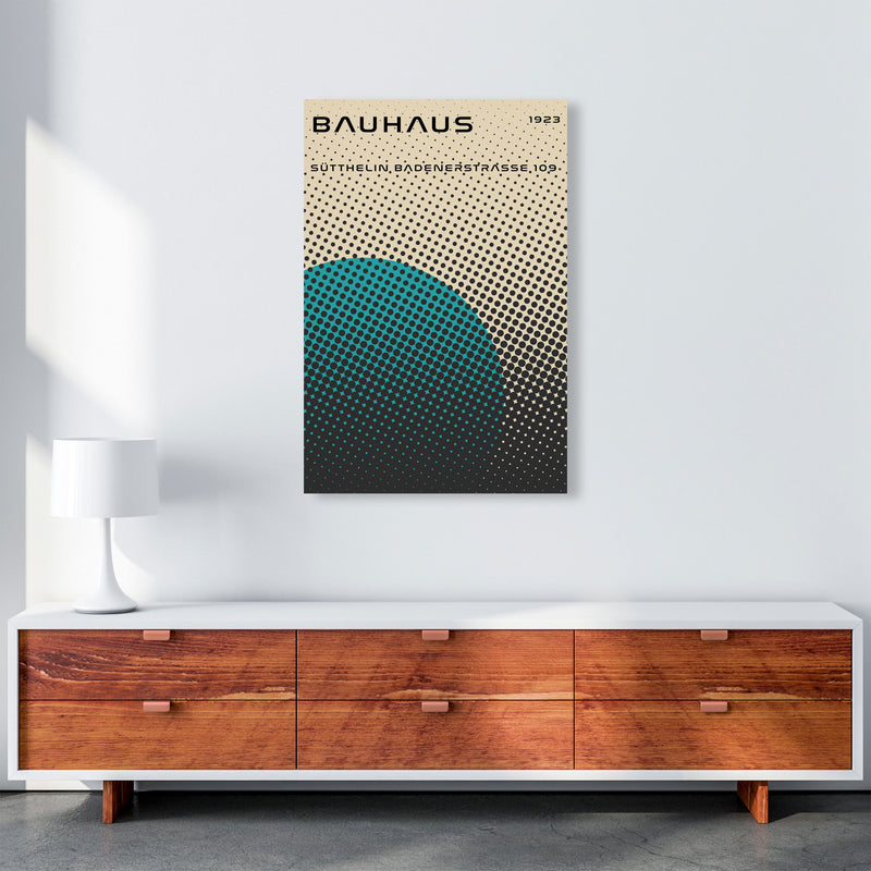 Bauhaus Geometric Teal Vibe Art Print by Jason Stanley A1 Canvas