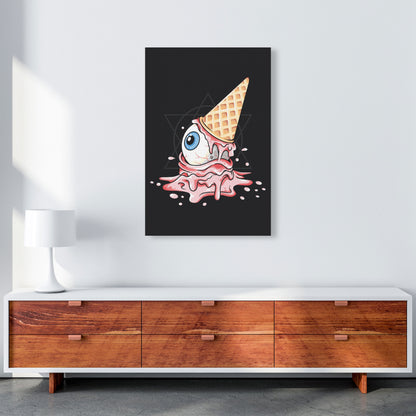 Strawberry Eyeball Icecream Art Print by Jason Stanley A1 Canvas