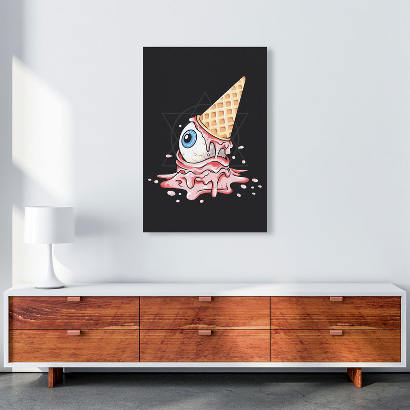 Strawberry Eyeball Icecream Art Print by Jason Stanley A1 Canvas