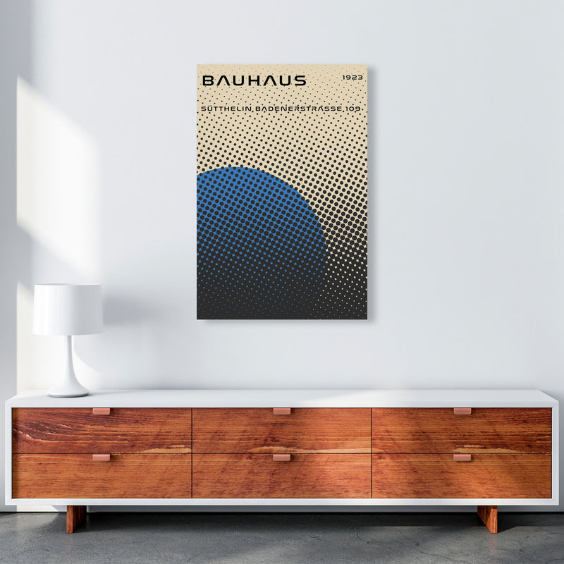 Bauhaus Geometric Blue Vibe Art Print by Jason Stanley A1 Canvas