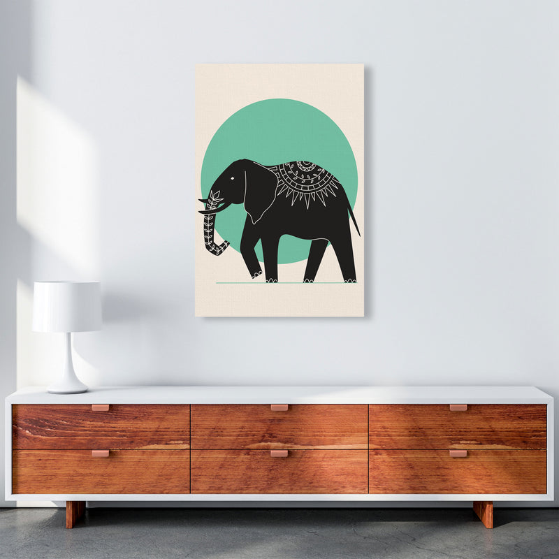Elephant Green Moonlight Art Print by Jason Stanley A1 Canvas