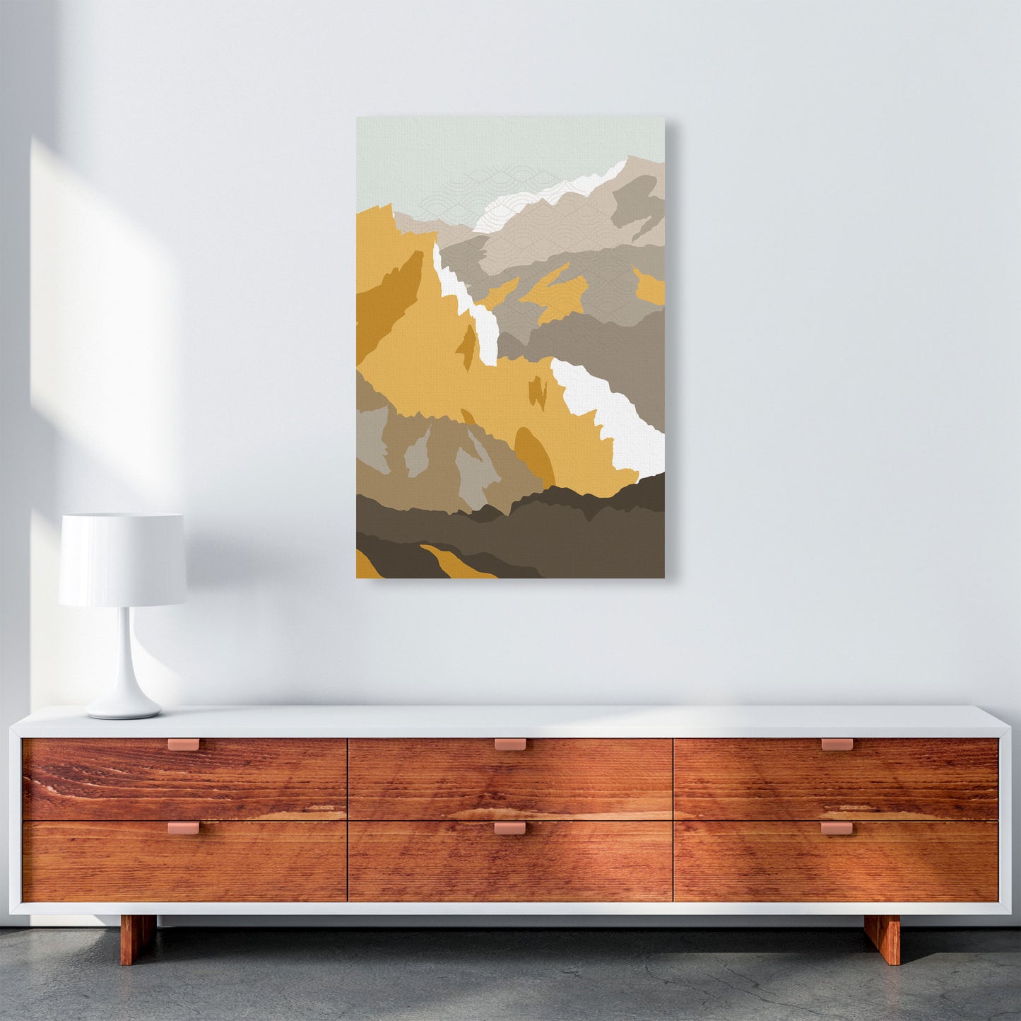 Japanese Mountain Scene Art Print by Jason Stanley A1 Canvas
