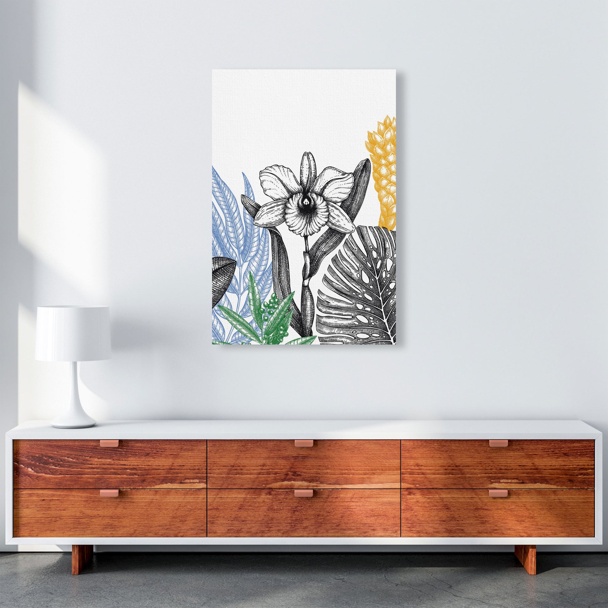 Minimalist Flower Vibes Art Print by Jason Stanley A1 Canvas