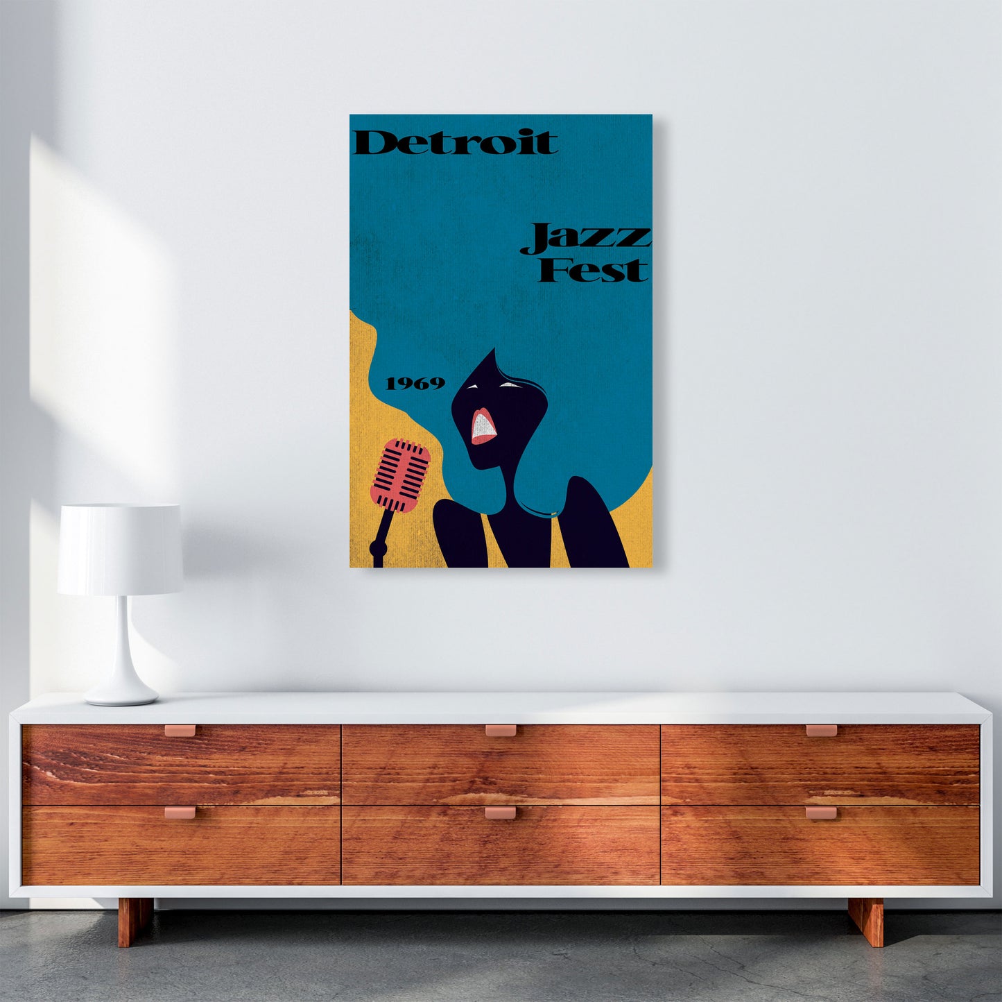 Detroit Jazz Fest 1969 Art Print by Jason Stanley A1 Canvas