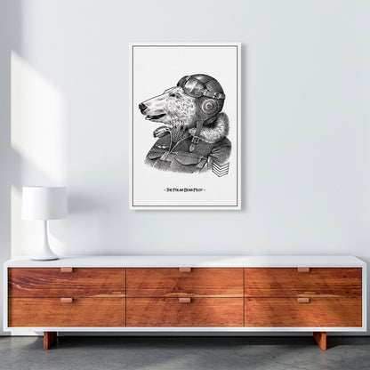 The Poler Bear Pilot Art Print by Jason Stanley A1 Canvas
