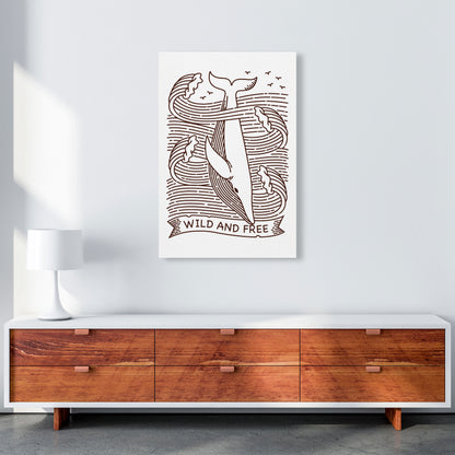 Wild And Free Whale Art Print by Jason Stanley A1 Canvas