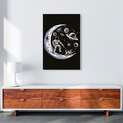 Doggie Moon Walks Art Print by Jason Stanley A1 Canvas