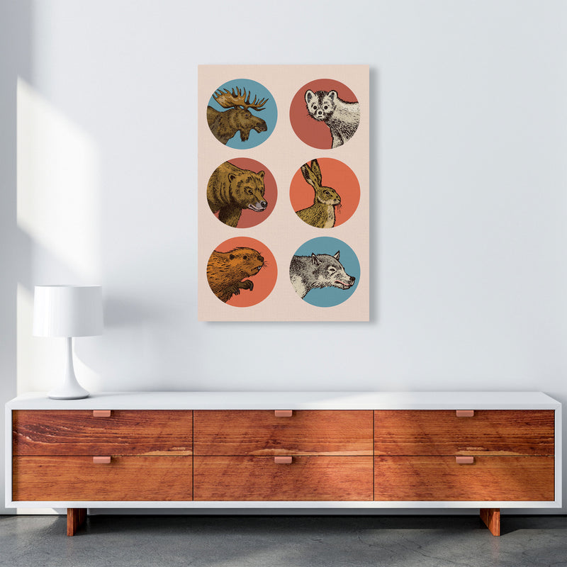 Animal Circles Art Print by Jason Stanley A1 Canvas