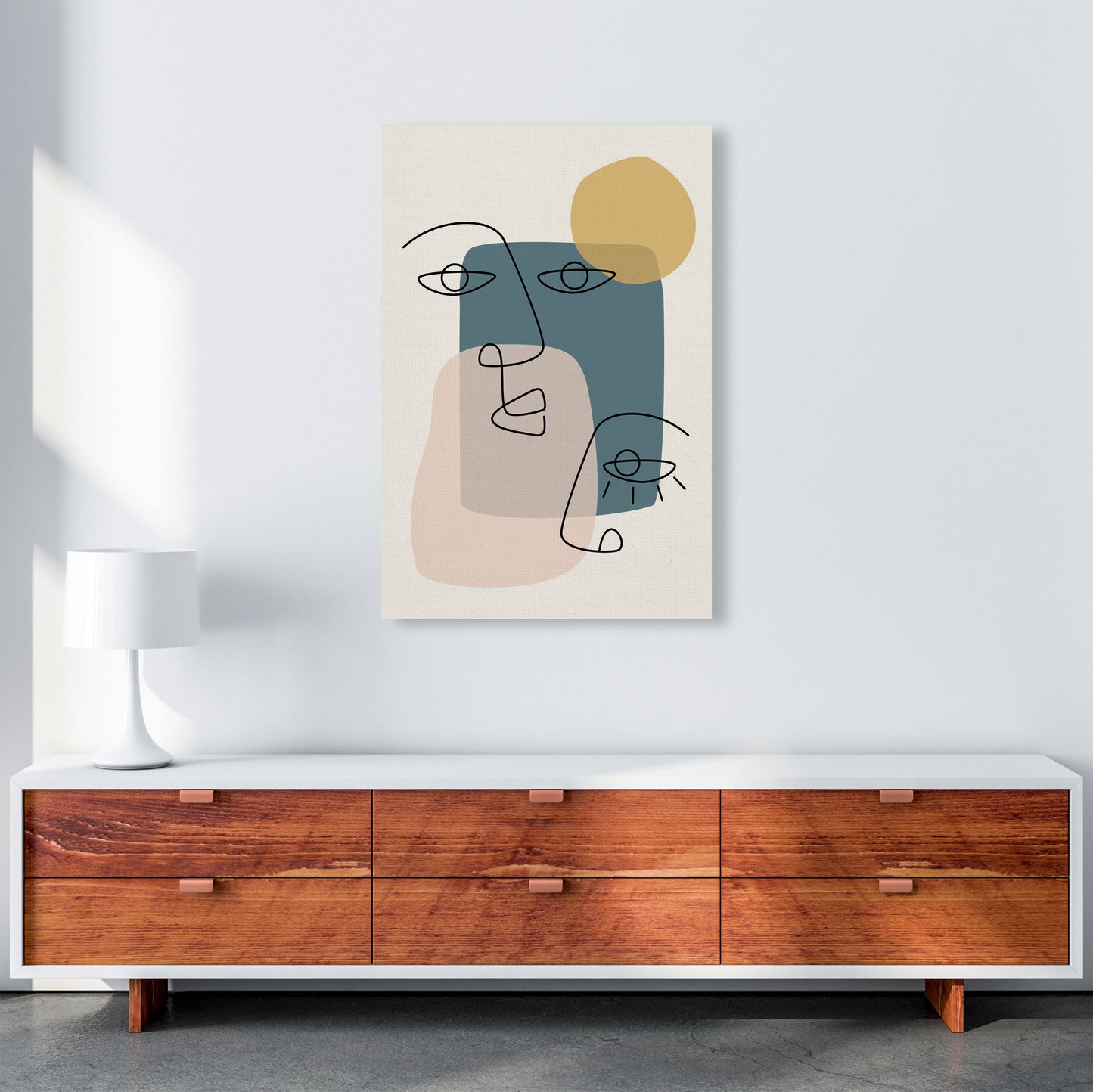 Abstract Faces Art Print by Jason Stanley A1 Canvas
