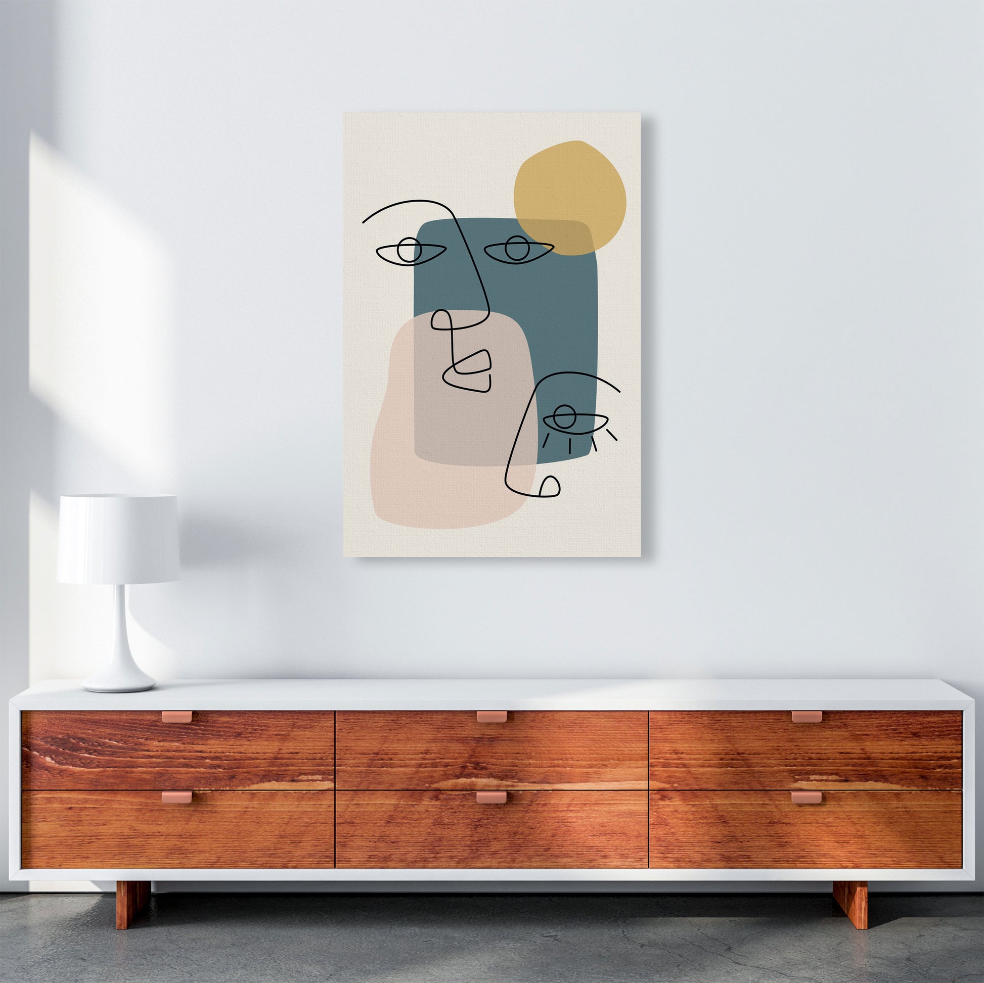 Abstract Faces Art Print by Jason Stanley A1 Canvas