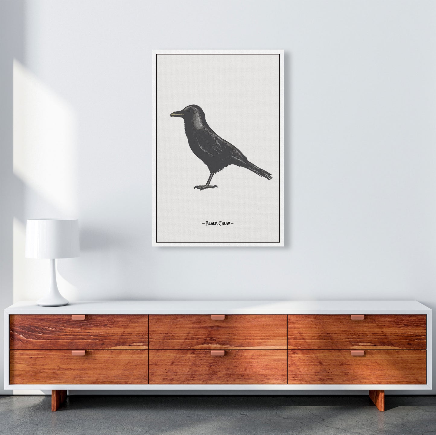 The Black Crow Art Print by Jason Stanley A1 Canvas