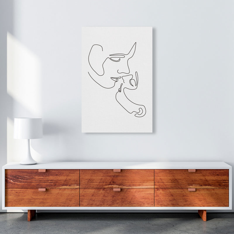 One Line Kiss Art Print by Jason Stanley A1 Canvas