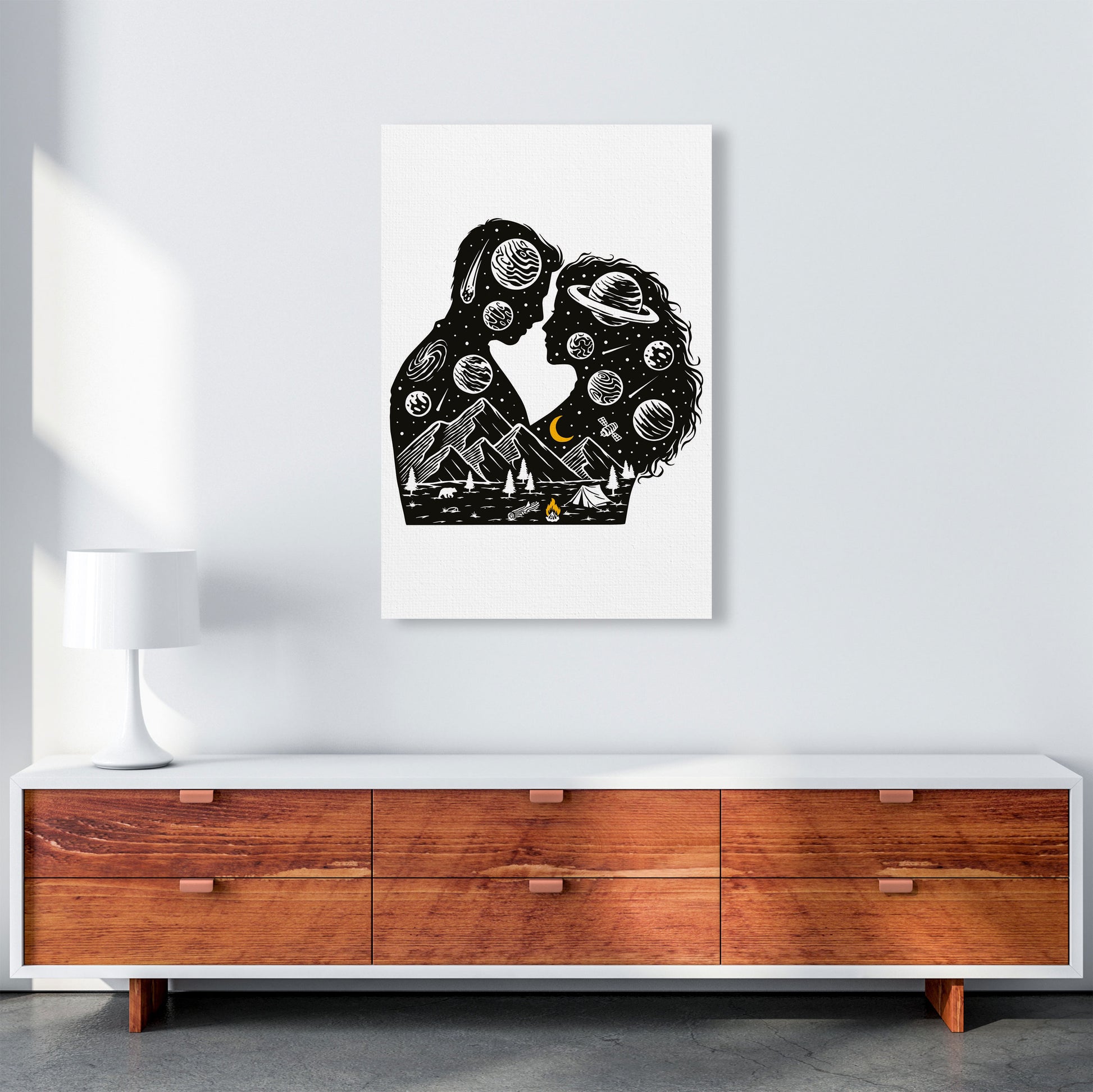 Galactic Love Art Print by Jason Stanley A1 Canvas