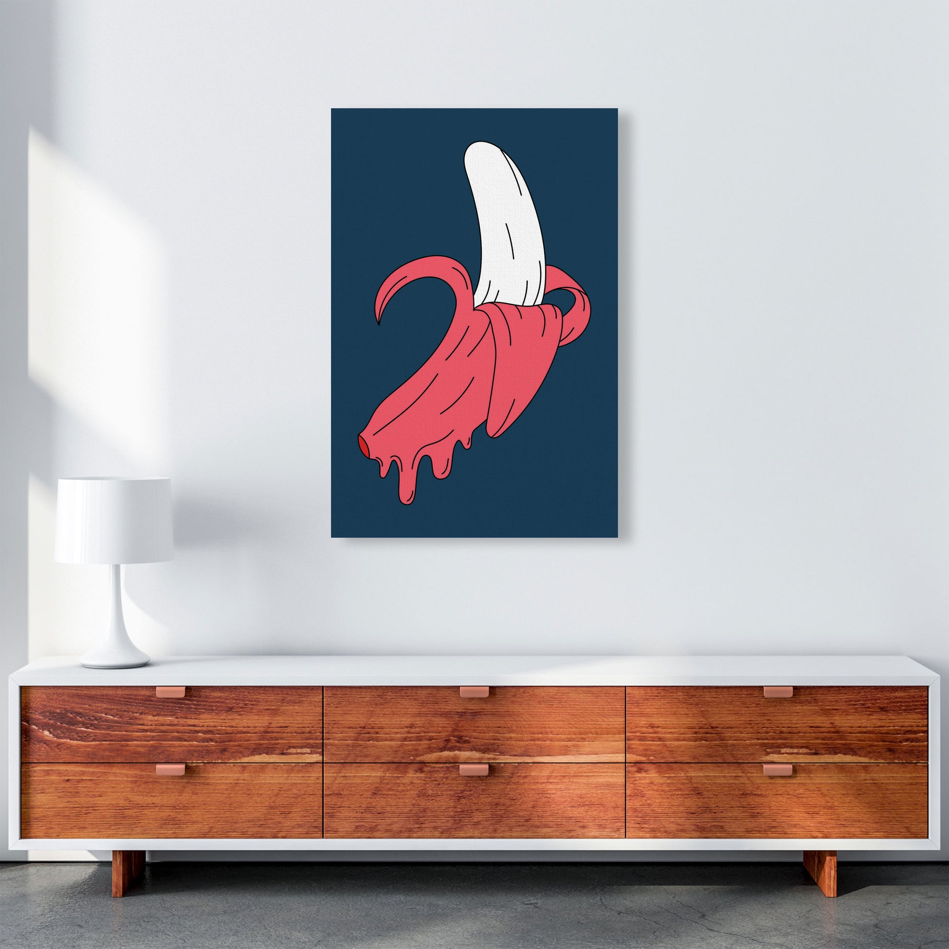 Melting Banana Art Print by Jason Stanley A1 Canvas