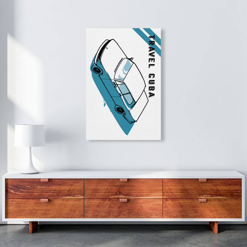 Travel Cuba Blue Art Print by Jason Stanley A1 Canvas
