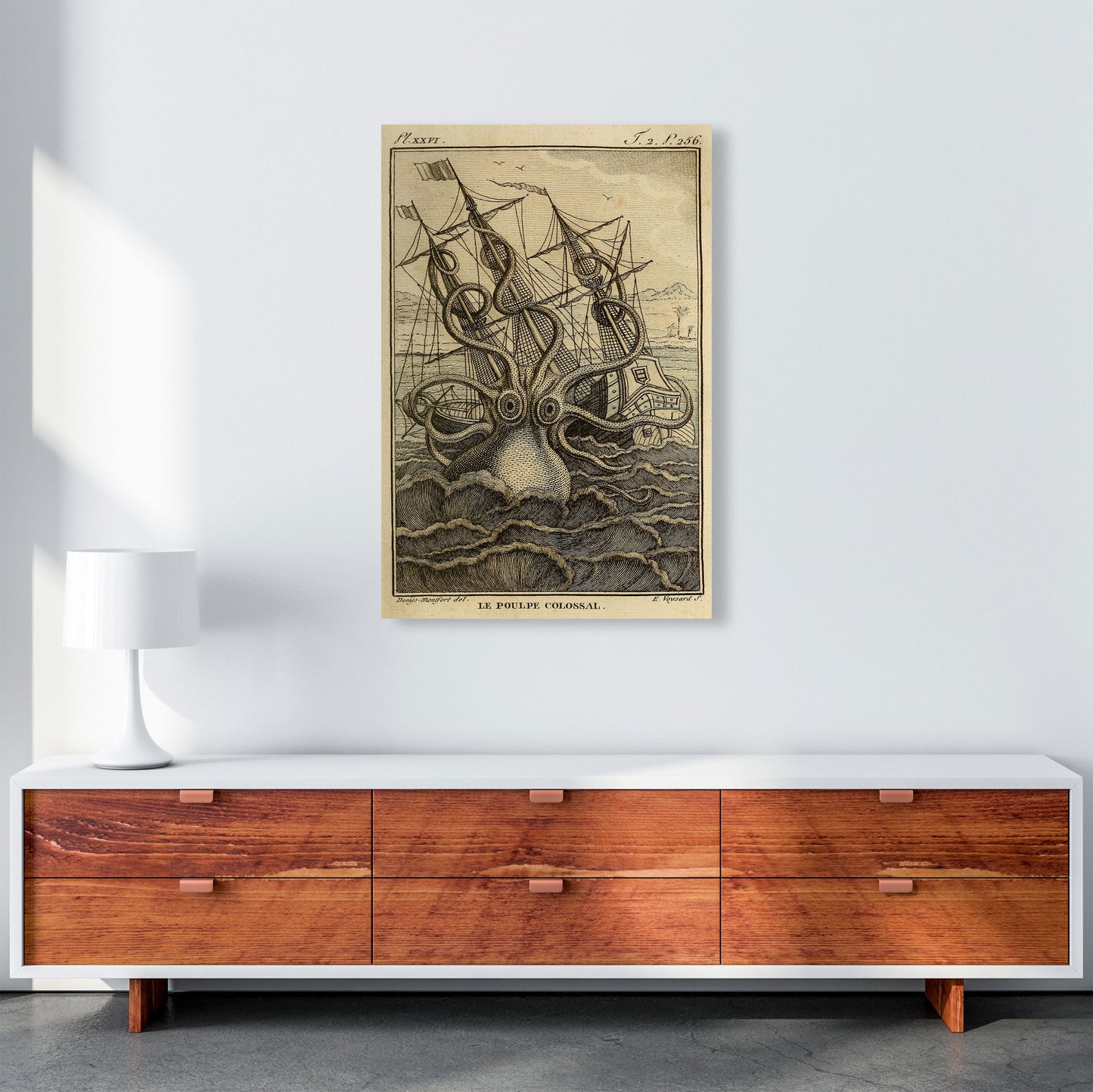The Great Collossal Octopus Art Print by Jason Stanley A1 Canvas