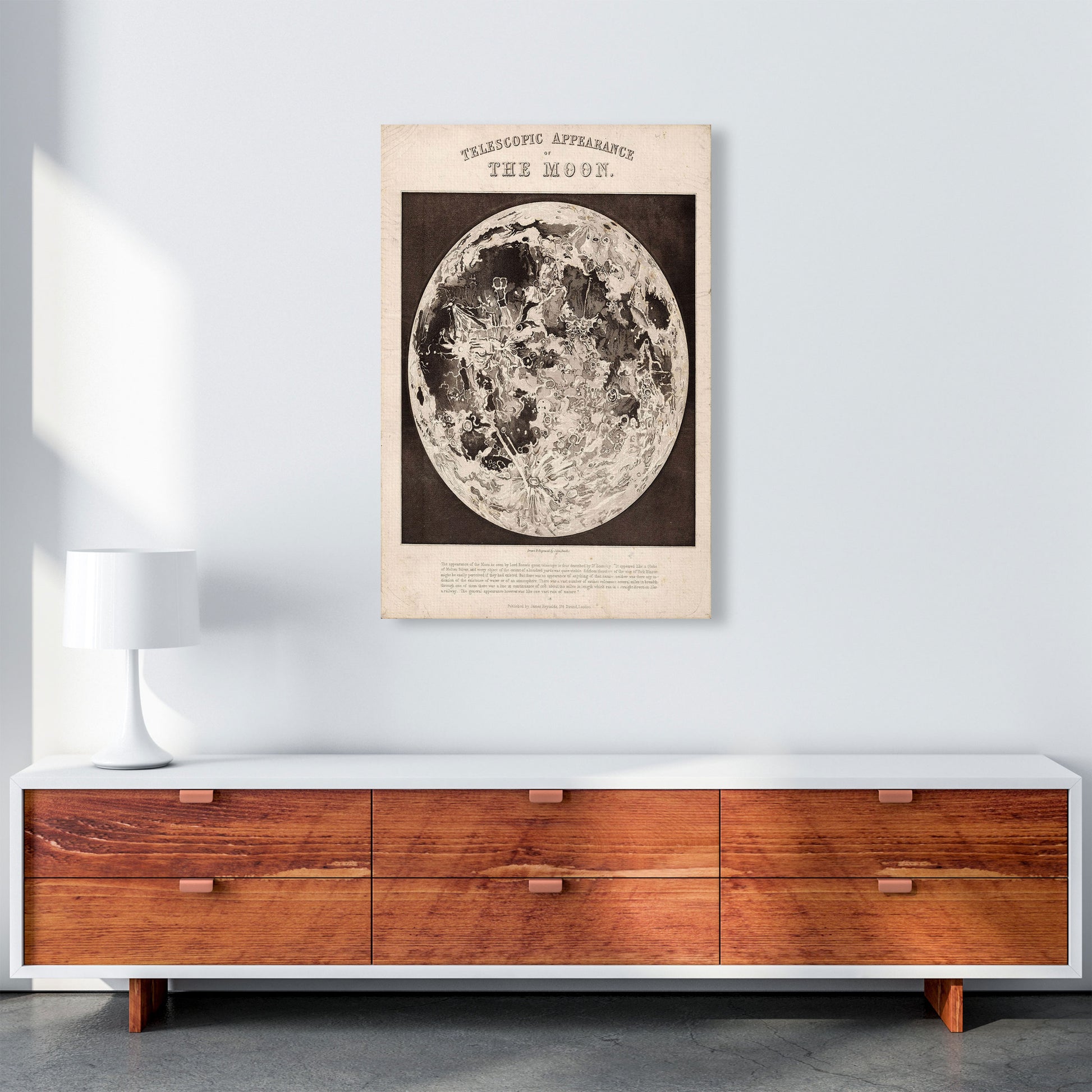 Telescopic Appearance Of The Moon Art Print by Jason Stanley A1 Canvas