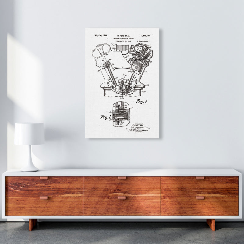 Ford Internal Combustion Engine Patent Art Print by Jason Stanley A1 Canvas