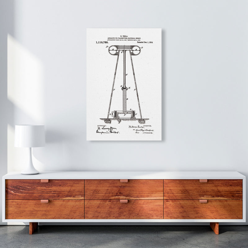 Tesla Electrical Energy Patent Art Print by Jason Stanley A1 Canvas
