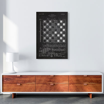 Chess And Checkers Patent Art Print by Jason Stanley A1 Canvas
