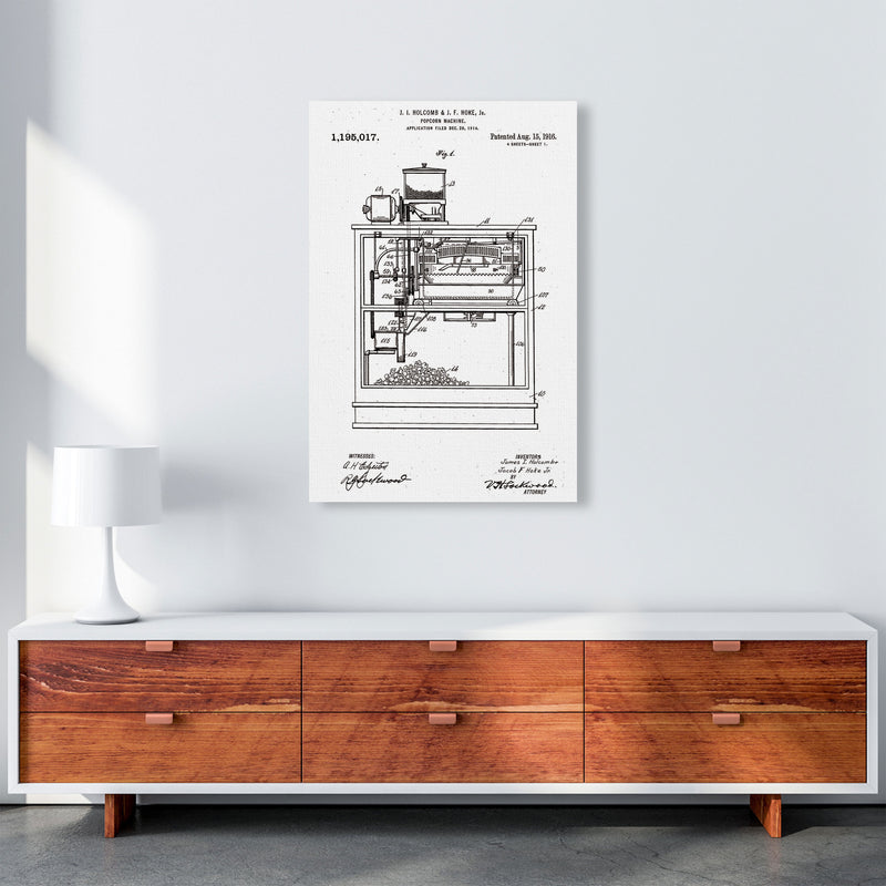 Popcorn Machine Patent Art Print by Jason Stanley A1 Canvas
