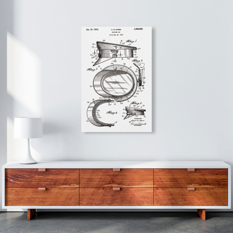 Police Man Hat Patent Art Print by Jason Stanley A1 Canvas