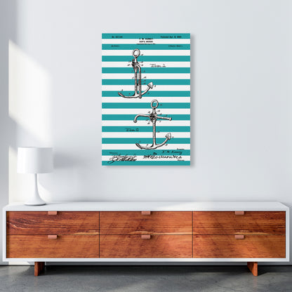 Anchor Patent Stripe Art Print by Jason Stanley A1 Canvas