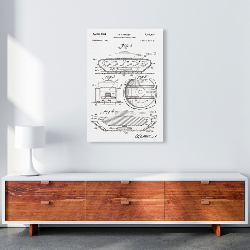 Military Tank Patent Art Print by Jason Stanley A1 Canvas