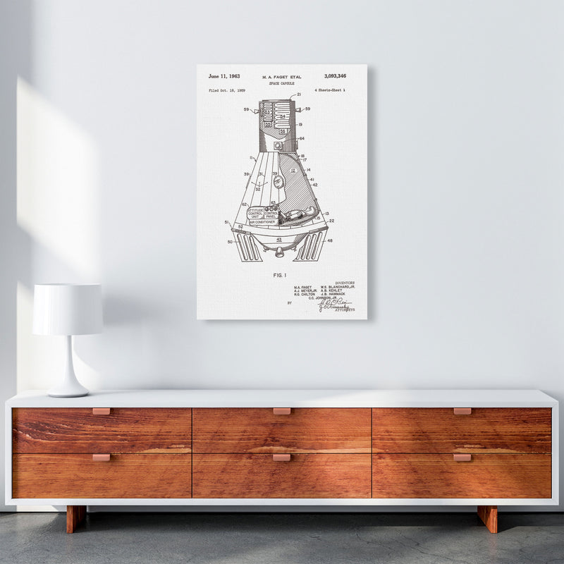 Space Capsule Patent Art Print by Jason Stanley A1 Canvas