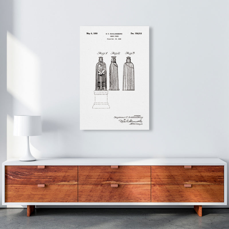 Chess Piece Patent Art Print by Jason Stanley A1 Canvas
