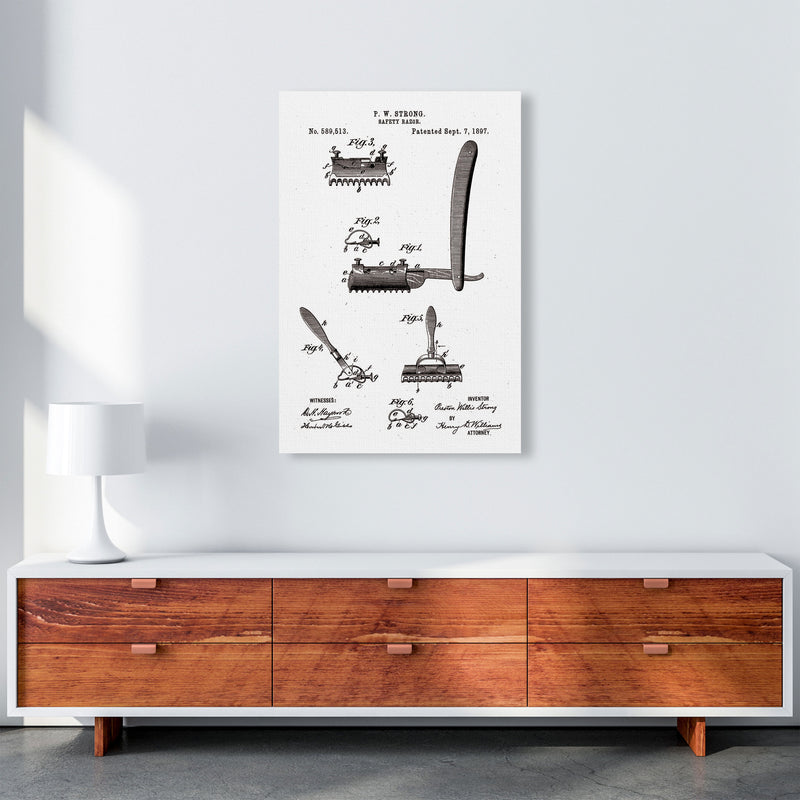 Safety Razor Patent Art Print by Jason Stanley A1 Canvas