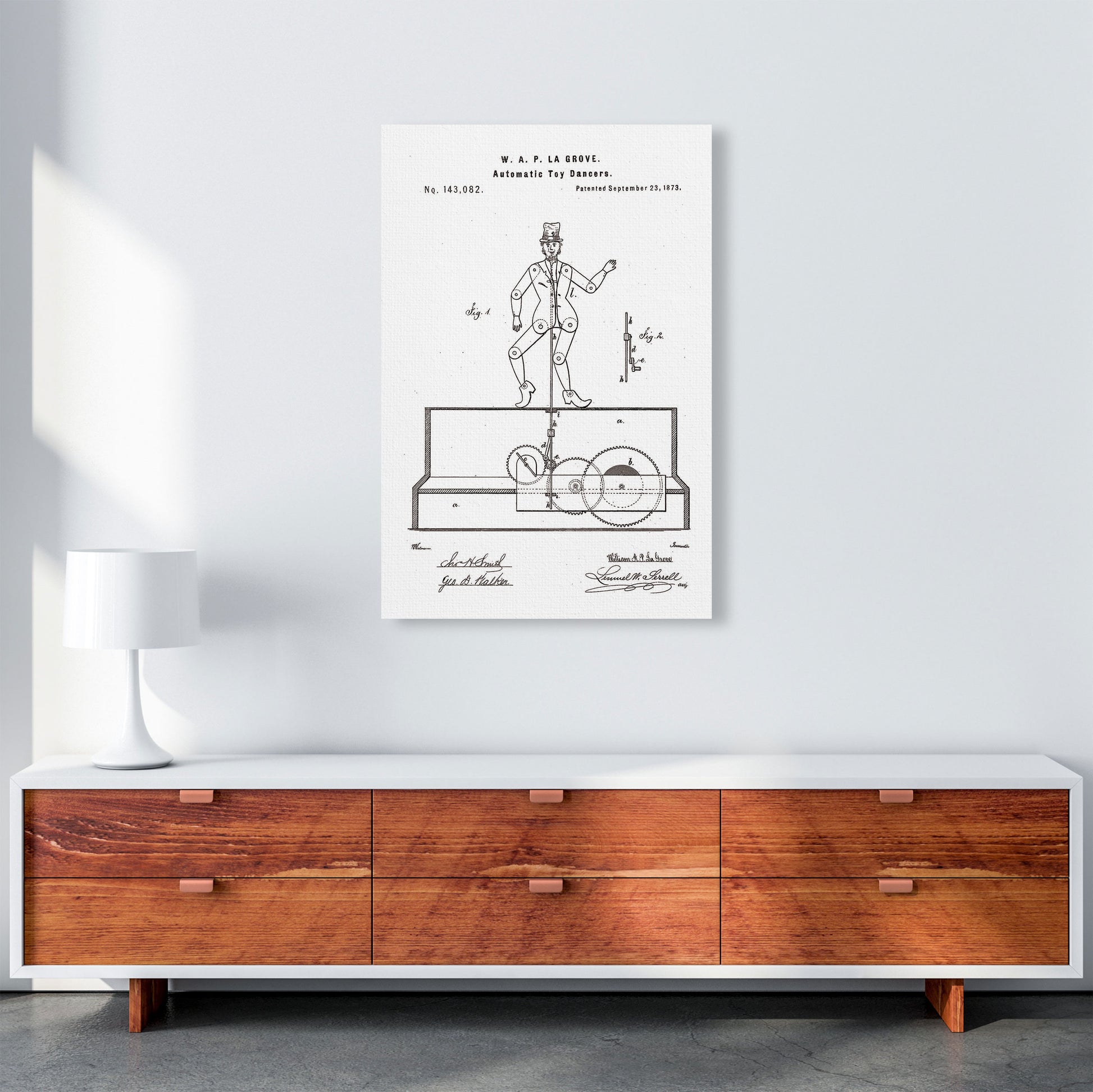 Toy Dancer Patent Art Print by Jason Stanley A1 Canvas