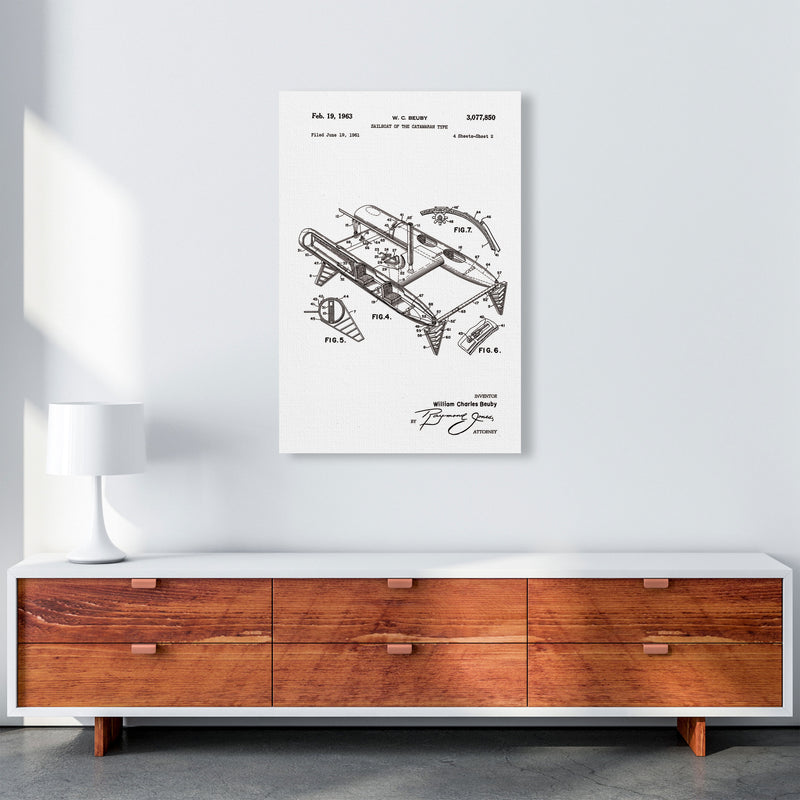 Catamaran Patent Art Print by Jason Stanley A1 Canvas