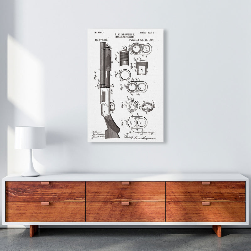 Shotgun Patent Art Print by Jason Stanley A1 Canvas