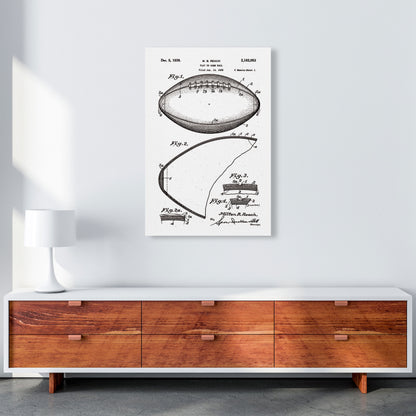 Football Patent Art Print by Jason Stanley A1 Canvas
