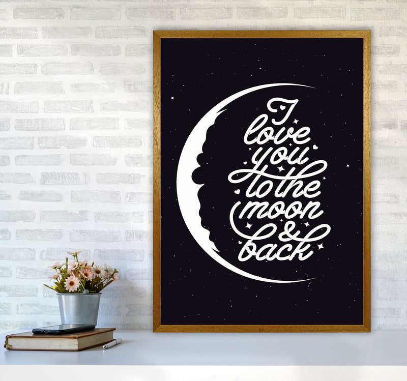 I Love You To The Moon And Back Copy Art Print by Jason Stanley A1 Print Only