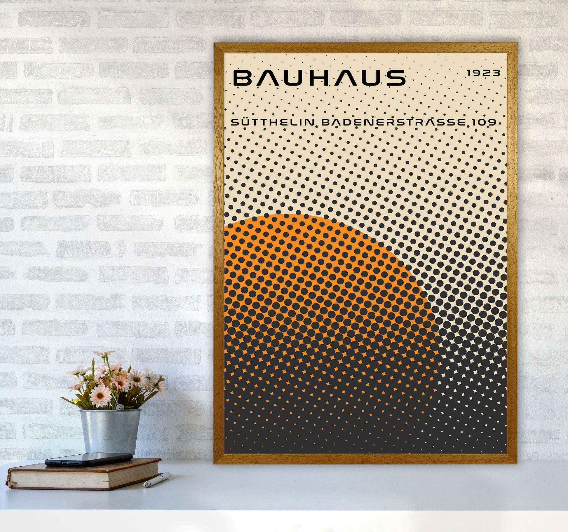 Bauhaus Geometric Yellow Vibe Art Print by Jason Stanley A1 Print Only