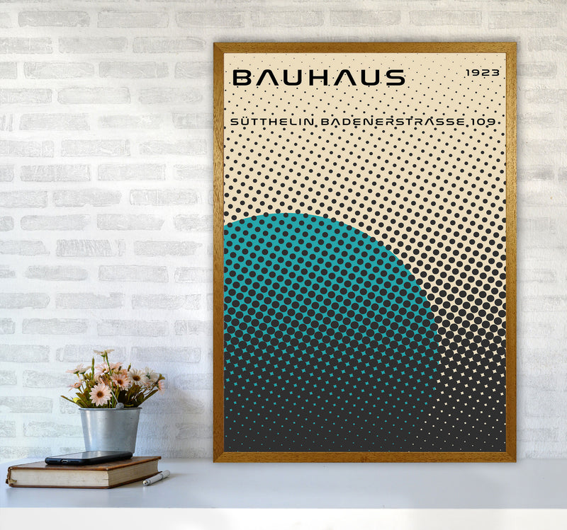 Bauhaus Geometric Teal Vibe Art Print by Jason Stanley A1 Print Only