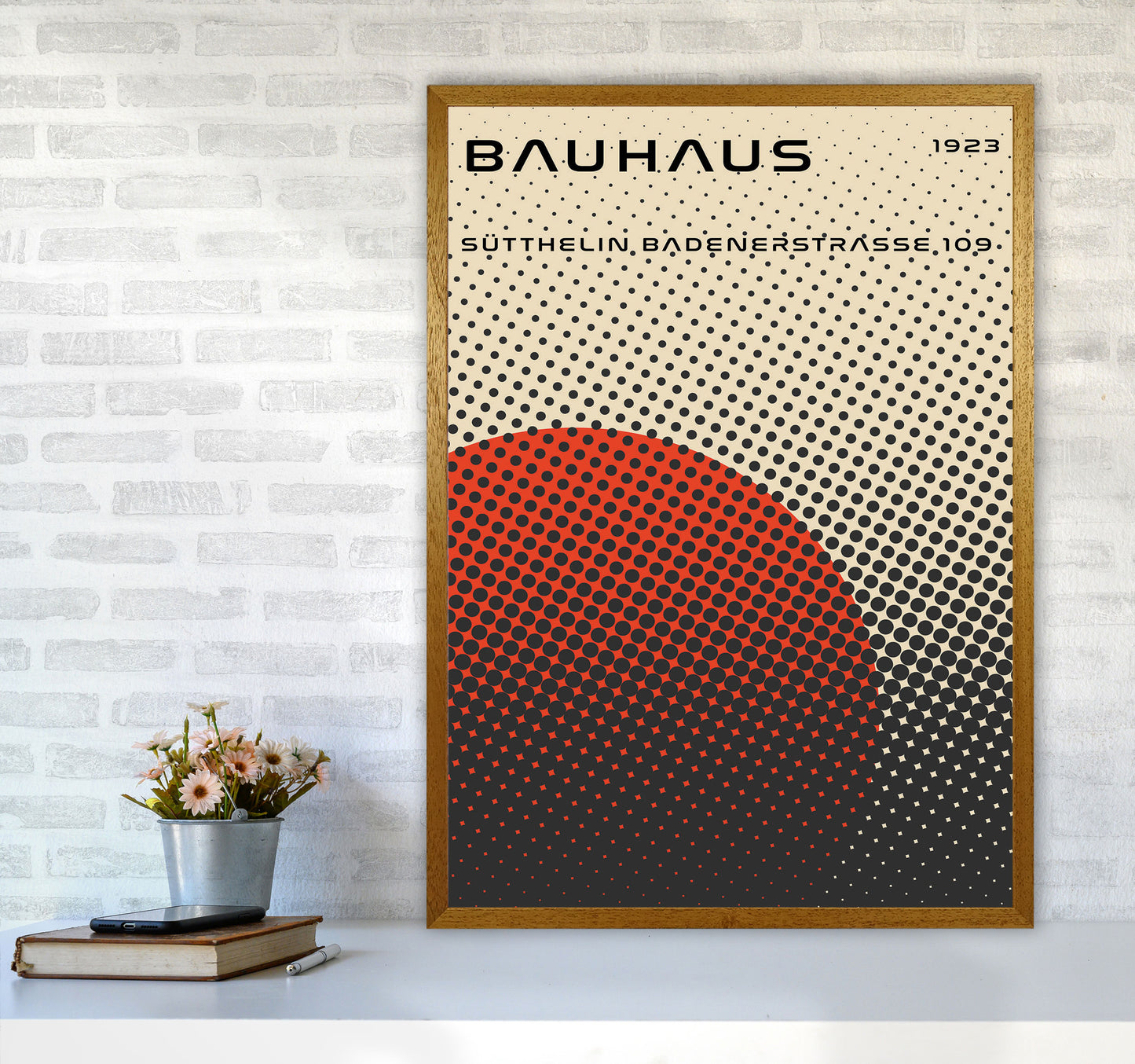 Bauhaus Geometric Red Vibe Art Print by Jason Stanley A1 Print Only