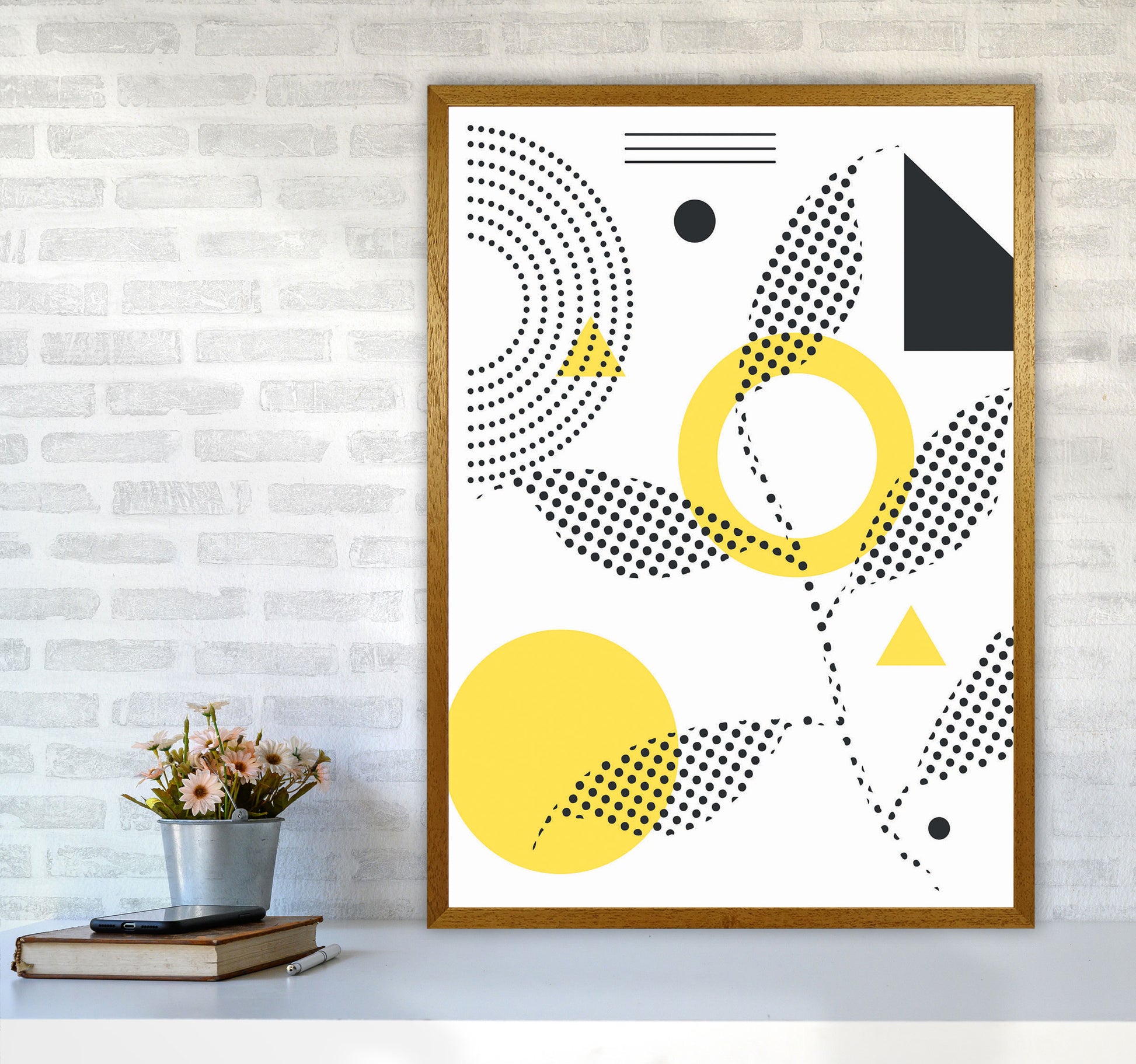 Abstract Halftone Shapes 2 Art Print by Jason Stanley A1 Print Only