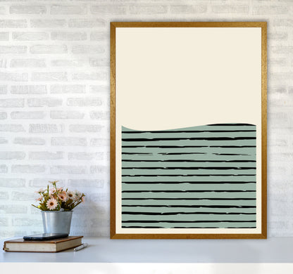 Green Minimal Midcentury Art Print by Jason Stanley A1 Print Only