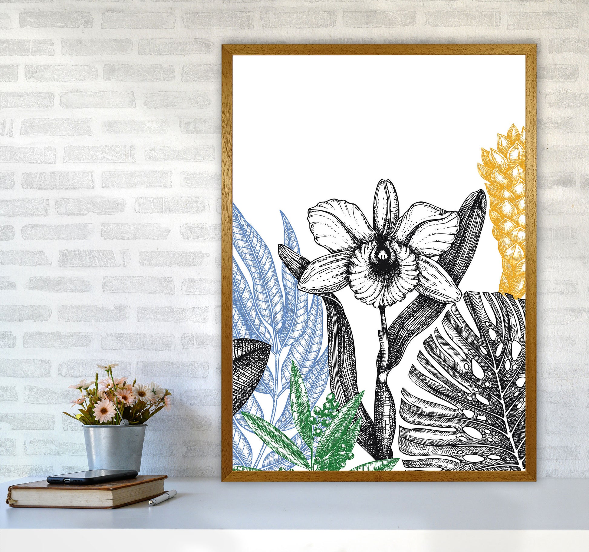 Minimalist Flower Vibes Art Print by Jason Stanley A1 Print Only