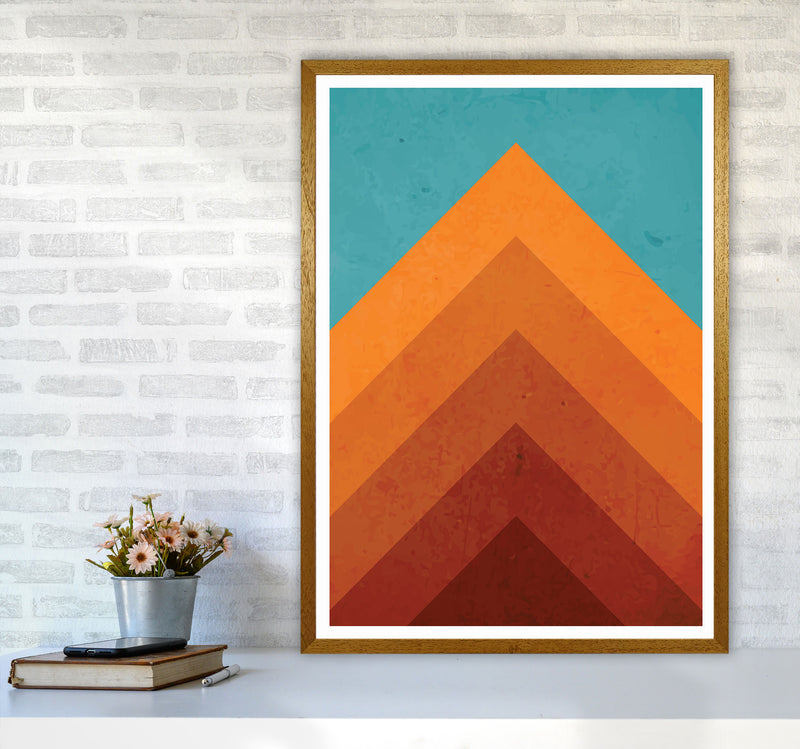 Orange Peak Mountain Art Print by Jason Stanley A1 Print Only