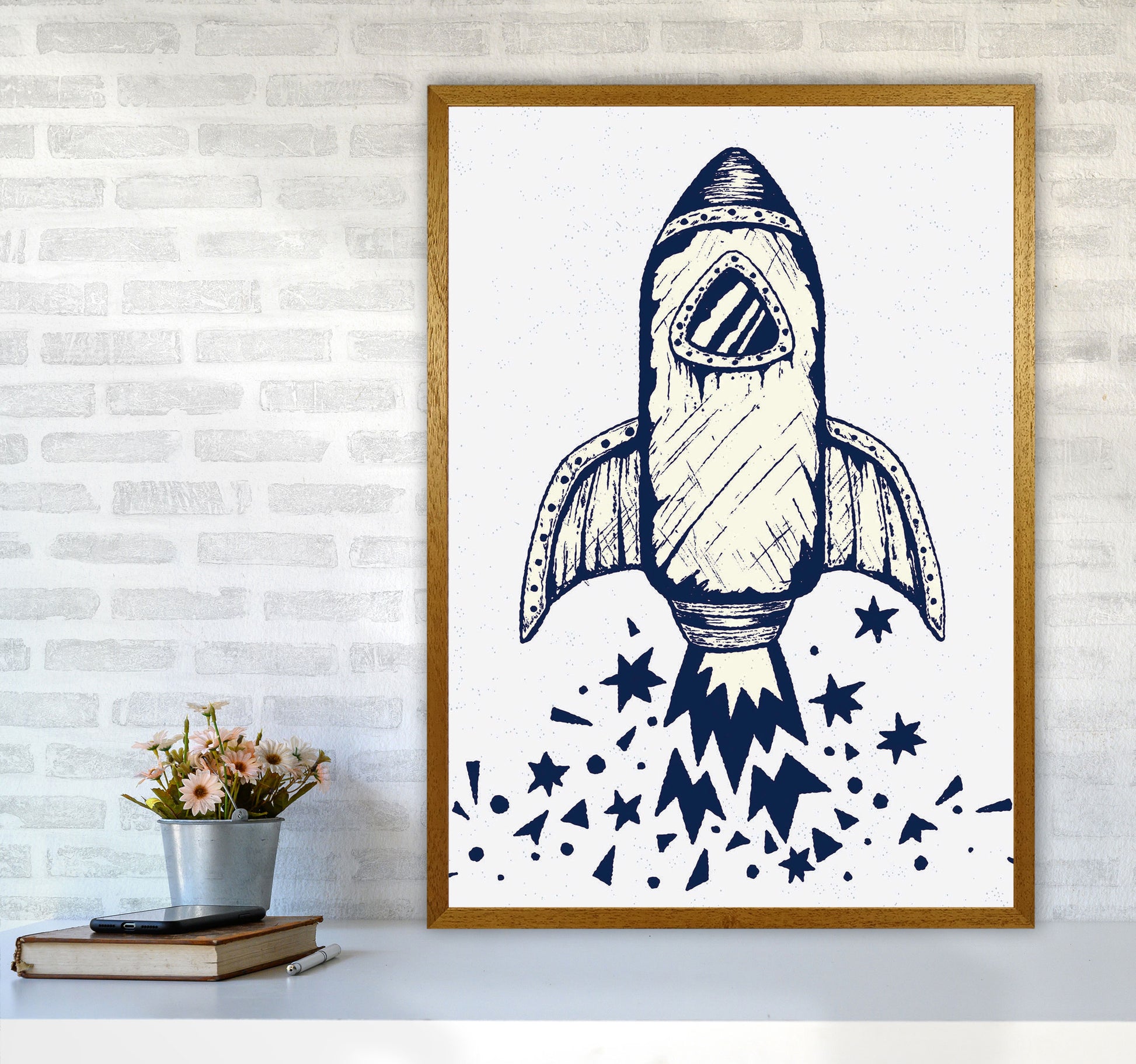 5-4-3-2-1-Blastoff Art Print by Jason Stanley A1 Print Only