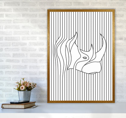 Line Drawing Rhino Art Print by Jason Stanley A1 Print Only