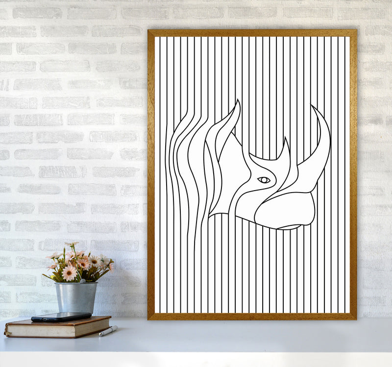 Line Drawing Rhino Art Print by Jason Stanley A1 Print Only