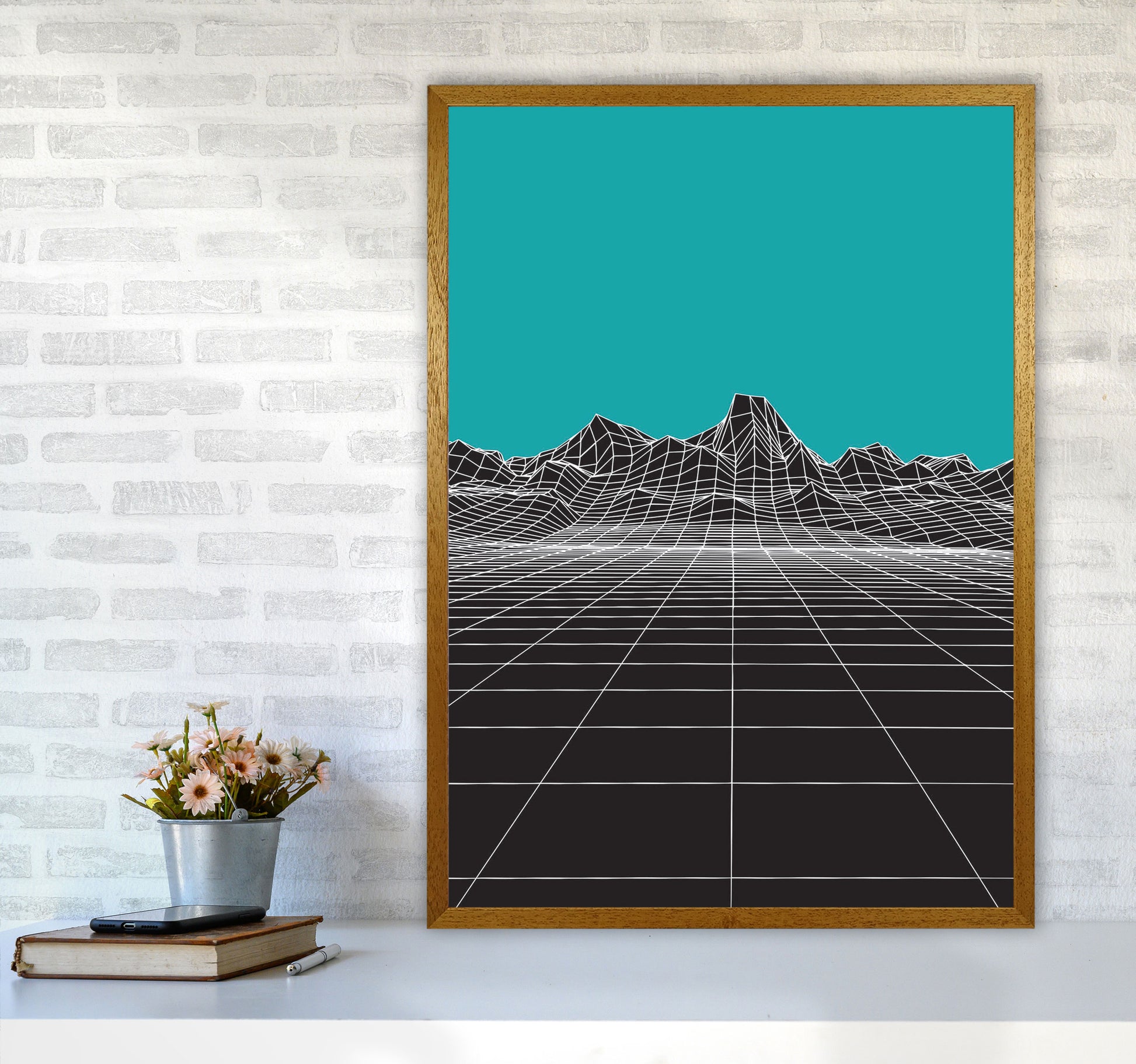 Line Mountains #3 Art Print by Jason Stanley A1 Print Only